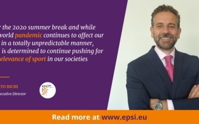 Alberto Bichi: “Let’s continue pushing for the relevance of sport in our society”